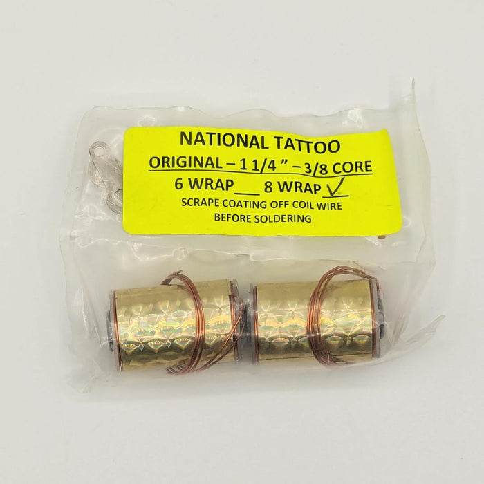 National Tattoo Supply - Original Coil Set (1 1/4" - 8 wrap - 3/8 core)