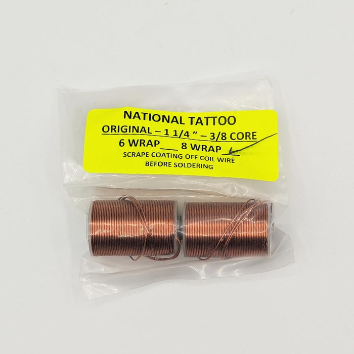 National Tattoo Supply - Original Coil Set (1 1/4" - 8 wrap - 3/8 core)