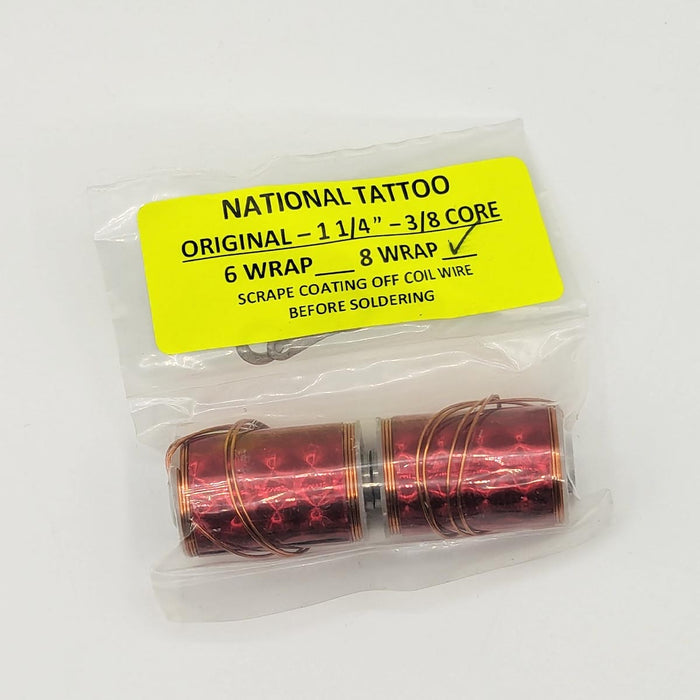 National Tattoo Supply - Original Coil Set (1 1/4" - 8 wrap - 3/8 core)