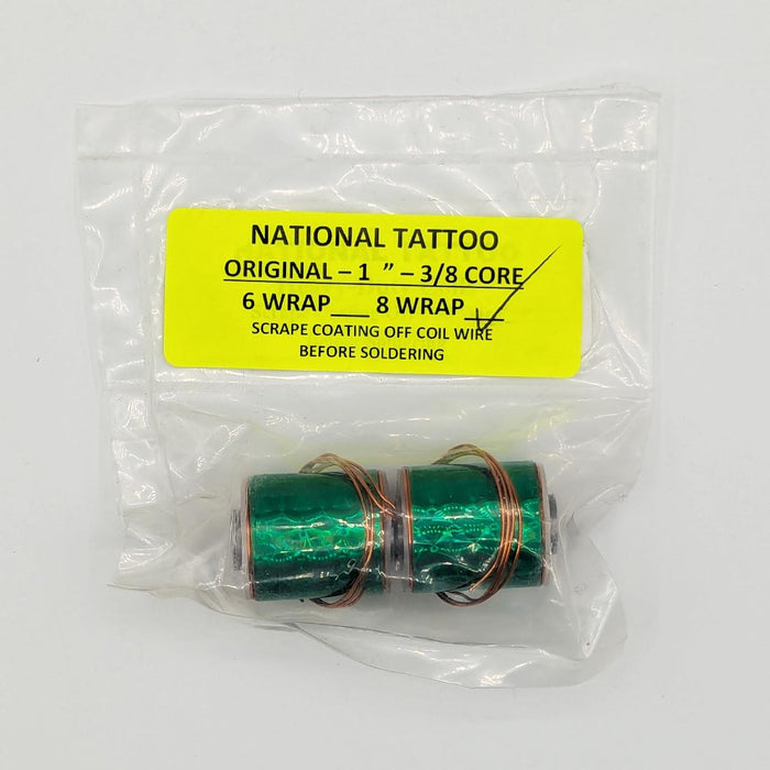 National Tattoo Supply - Original Coil Set (1" - 8 wrap - 3/8 core)