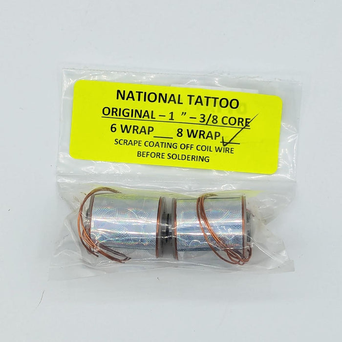 National Tattoo Supply - Original Coil Set (1" - 8 wrap - 3/8 core)