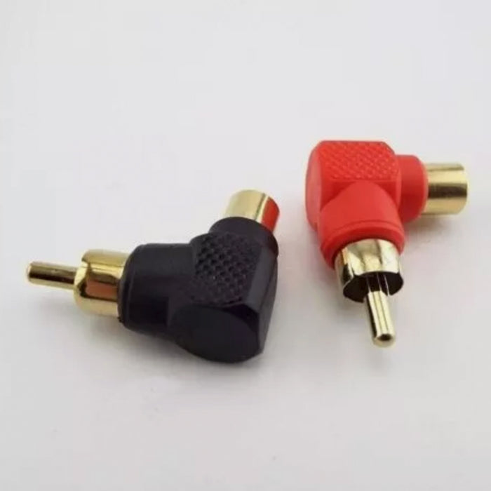 RCA Male to Female Right Angle Adaptor