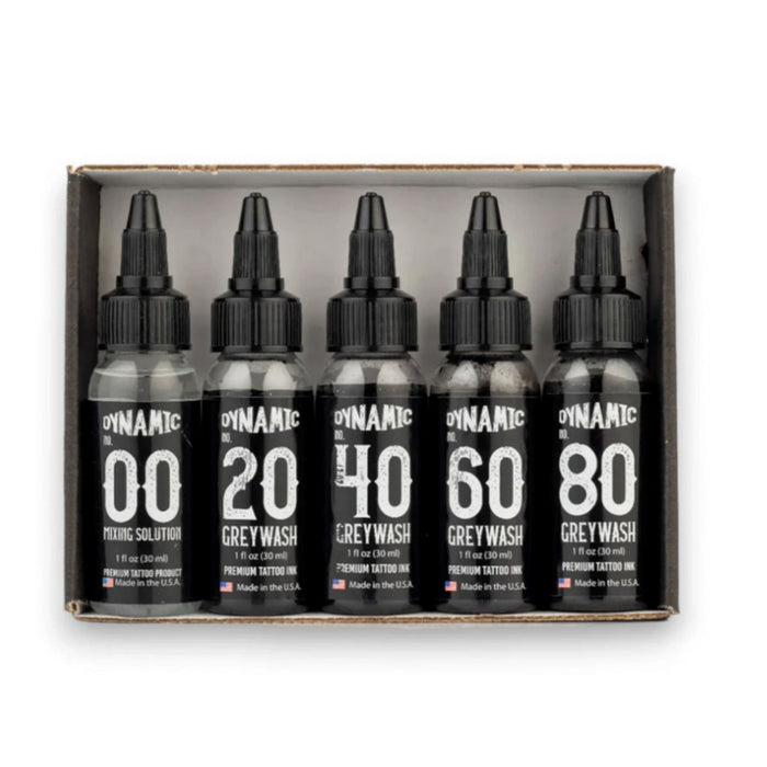 Dynamic Tattoo Ink - Greywash 4oz Ink Set