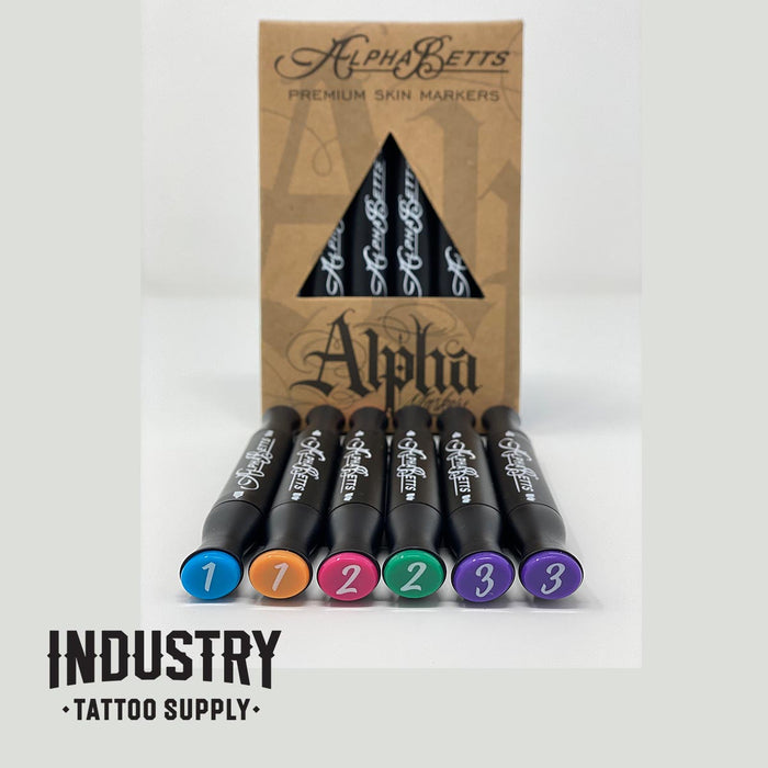 Alpha-Betts Freehand Stencil Markers (1 box of 6 markers)
