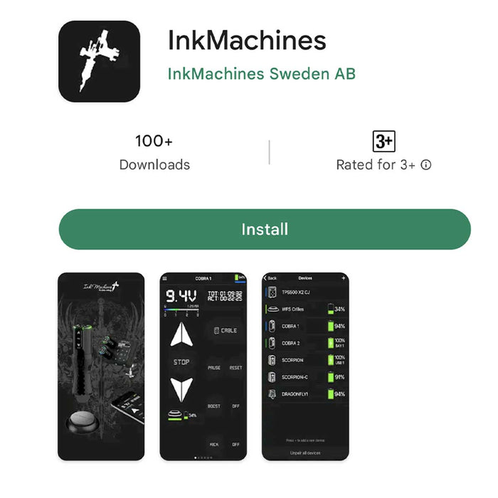 InkMachines - Cobra wireless tattoo machine