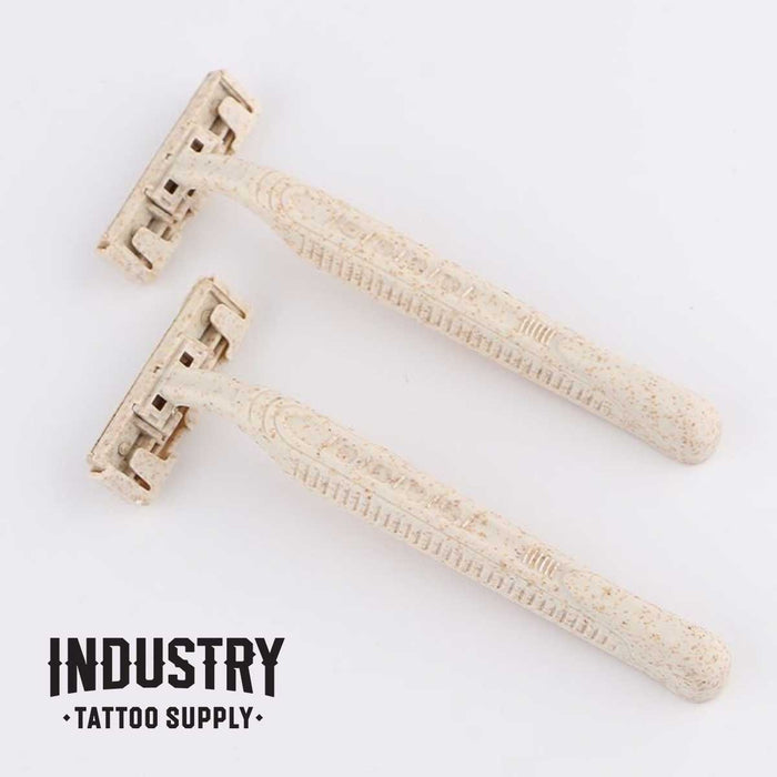 Wheat Straw, biodegradable, disposable razors (box of 50)