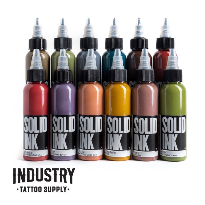 Solid Ink Opaque Earth Ink Set (12 colours) 1oz