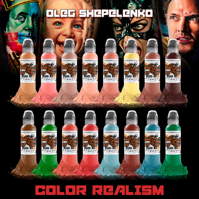 16 Color Oleg Shepelenko Color Realism Ink Set 1oz - 16 bottles
